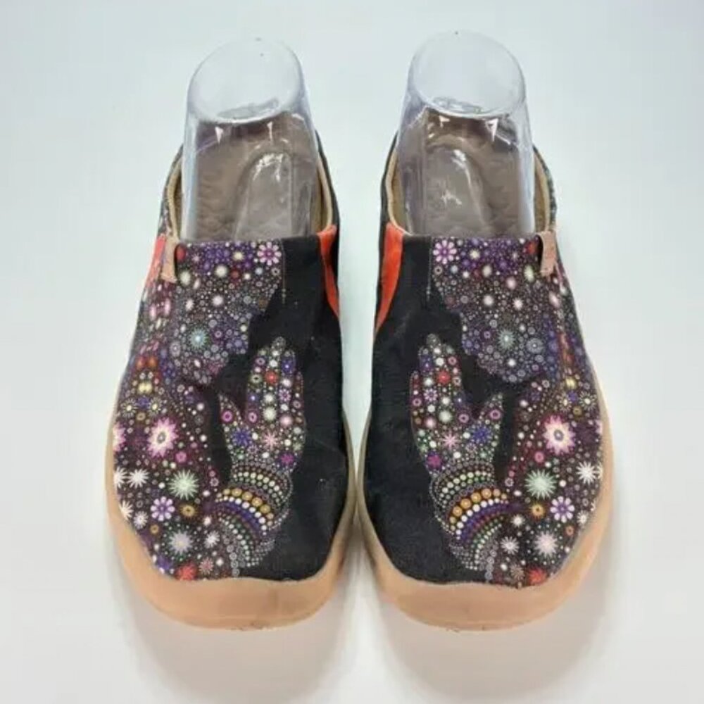 UIN Shoes Pray for Goodness Canvas Slip On Walking Loafers Women's Size 10.5